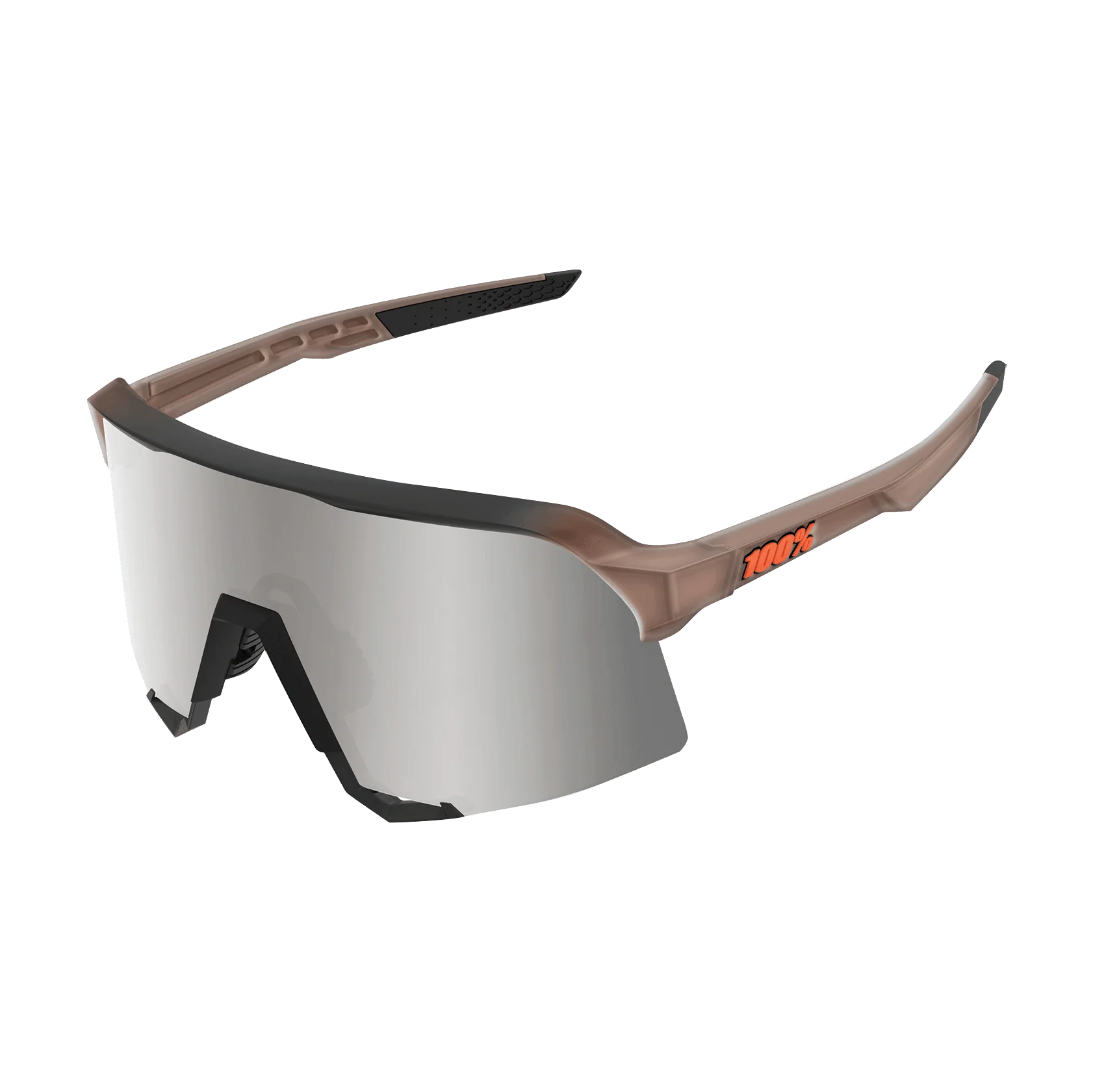 100% S3 Matte Translucent Brown Fade HiPER® Silver Mirror Lens - Image 3