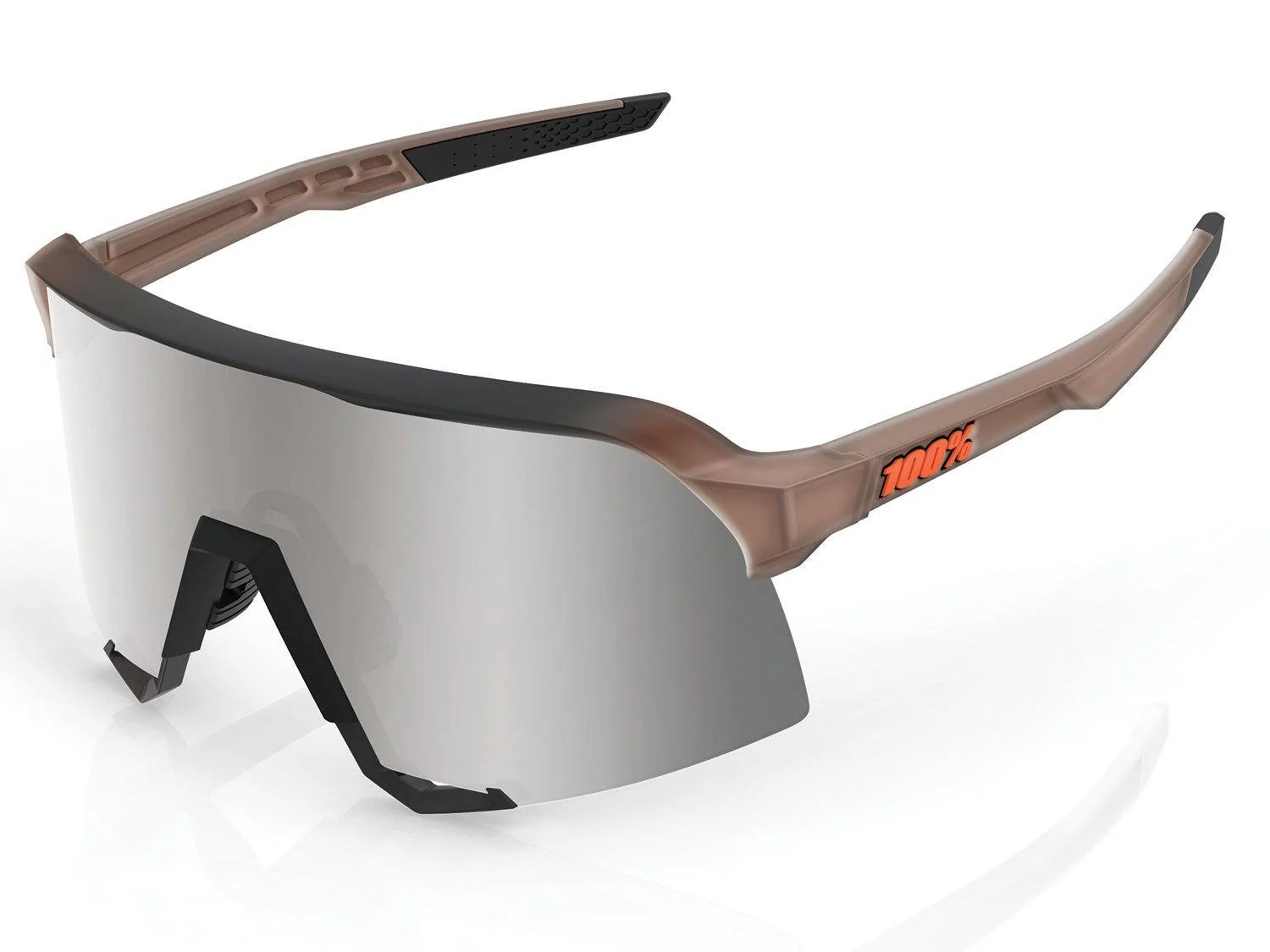 100% S3 Matte Translucent Brown Fade HiPER® Silver Mirror Lens - Image 4