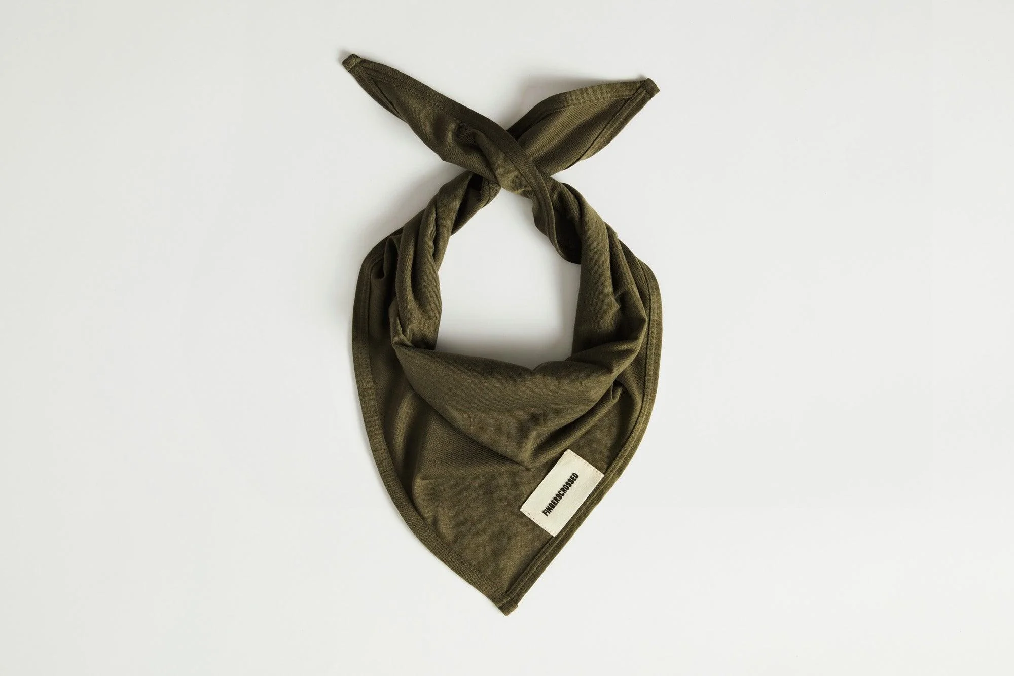 FINGERSCROSSED TRIANGLE SCARF | OLIVE - Image 3