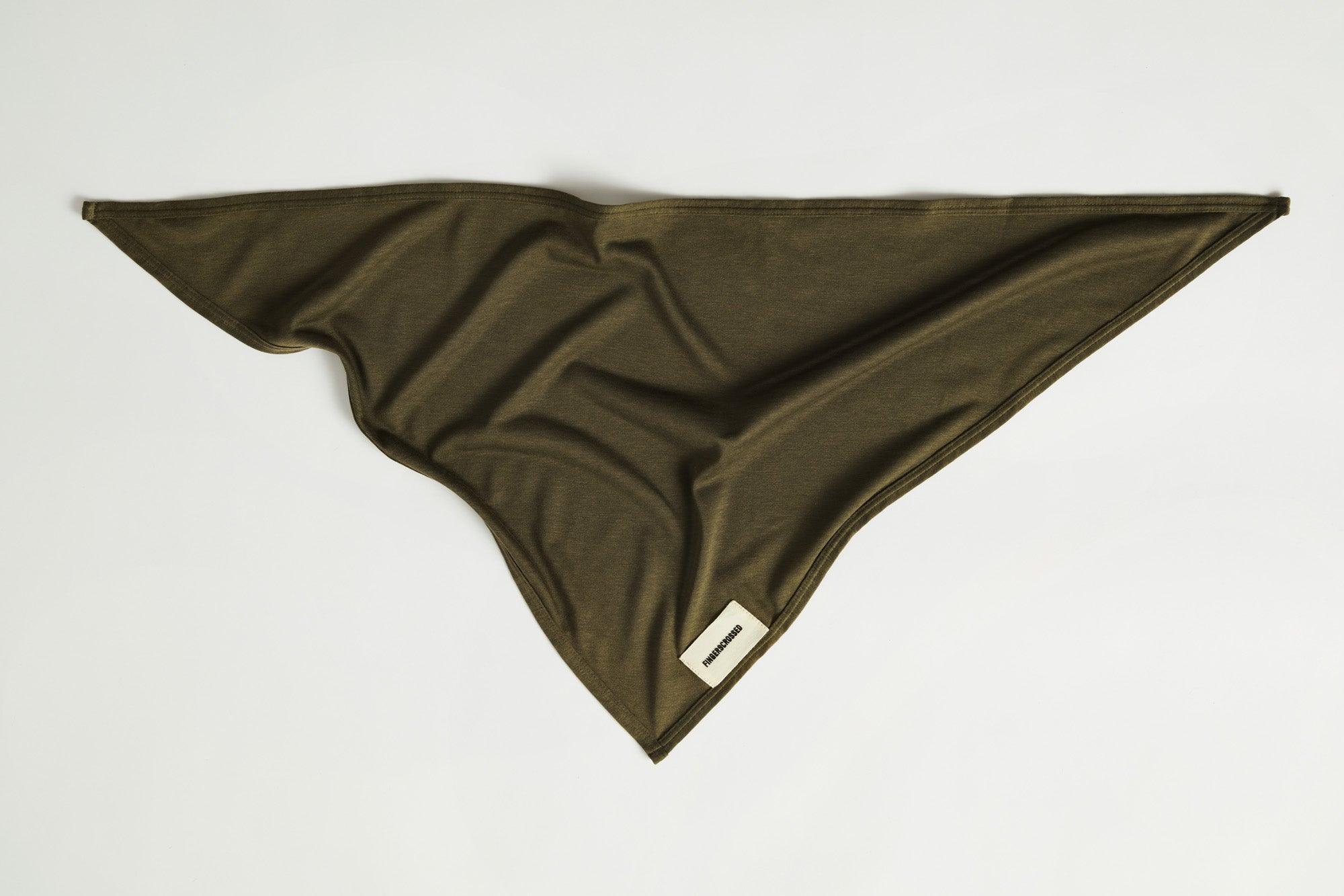 FINGERSCROSSED TRIANGLE SCARF | OLIVE - Image 4