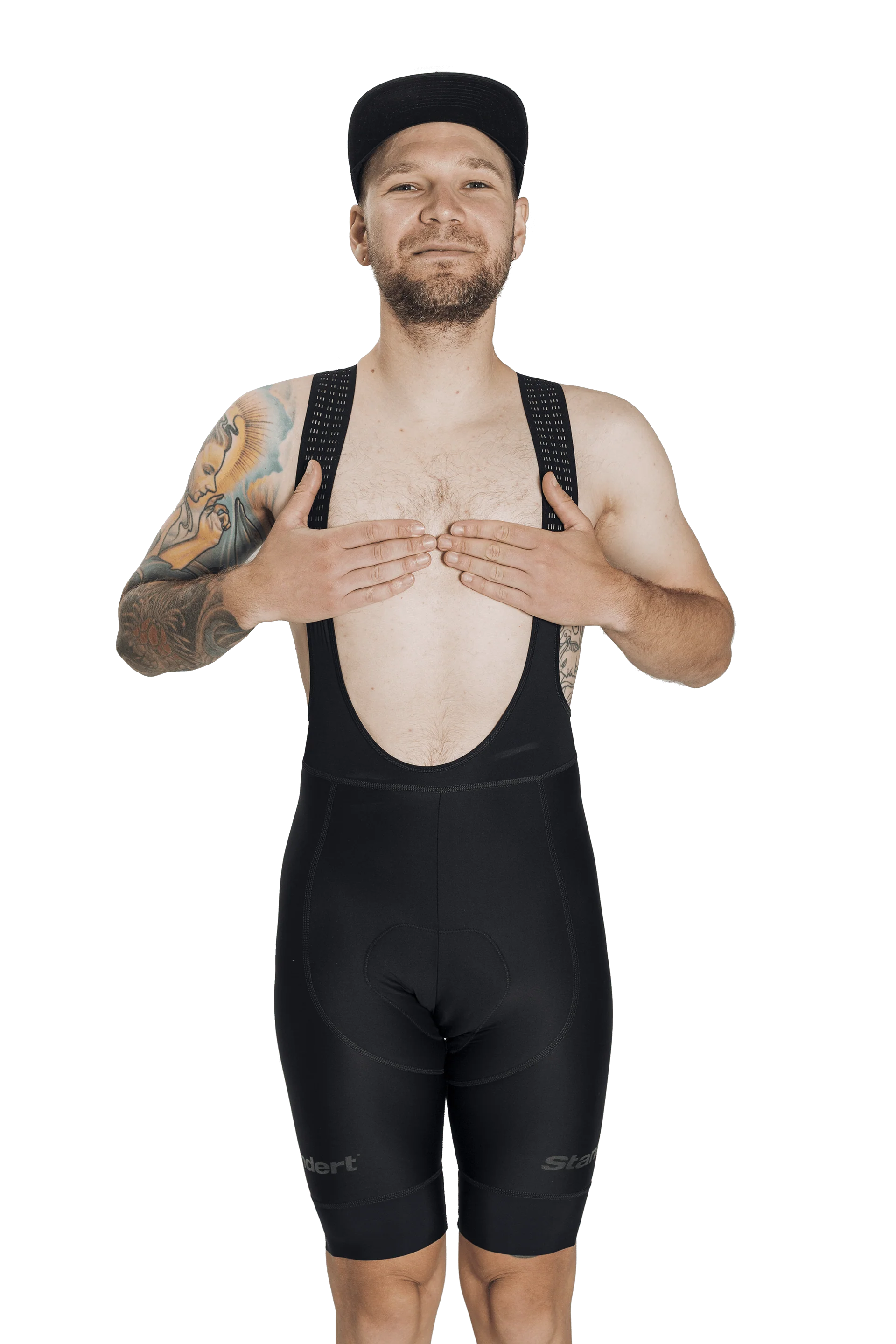Standert Cycling Kit | Mens Bib Shorts | Black on Black - Image 2